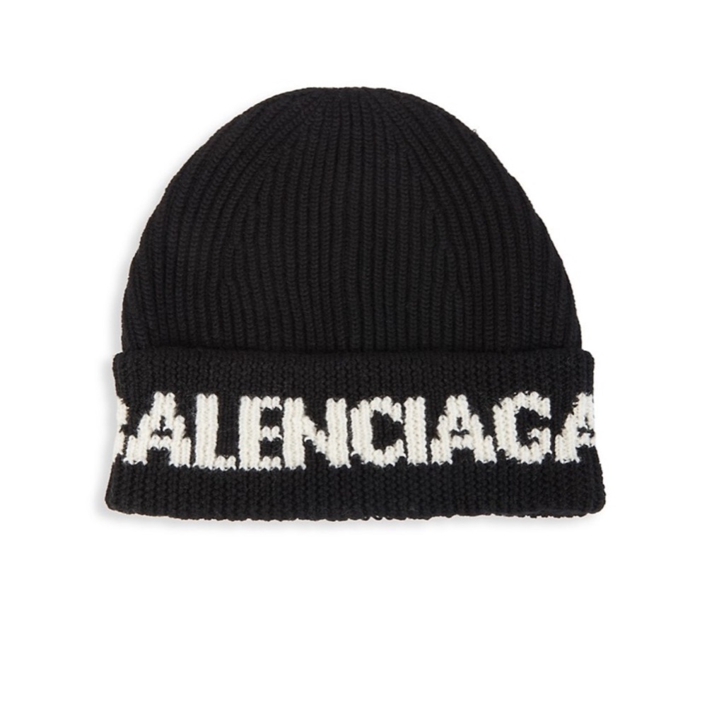 Balenciaga logo beanie - gently worn
